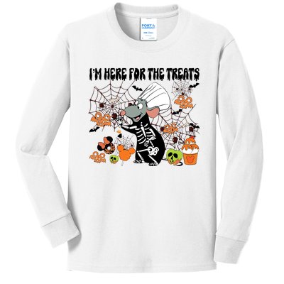 Remy Halloween Im Here For The Treats Snacks Halloween Little Kids Long Sleeve Shirt