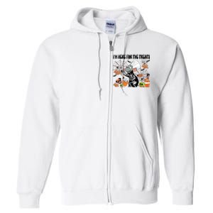 Remy Halloween Im Here For The Treats Snacks Halloween Little Full Zip Hoodie