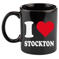 Red Heart I Love Stockton 11oz C Handle Ceramic Mug