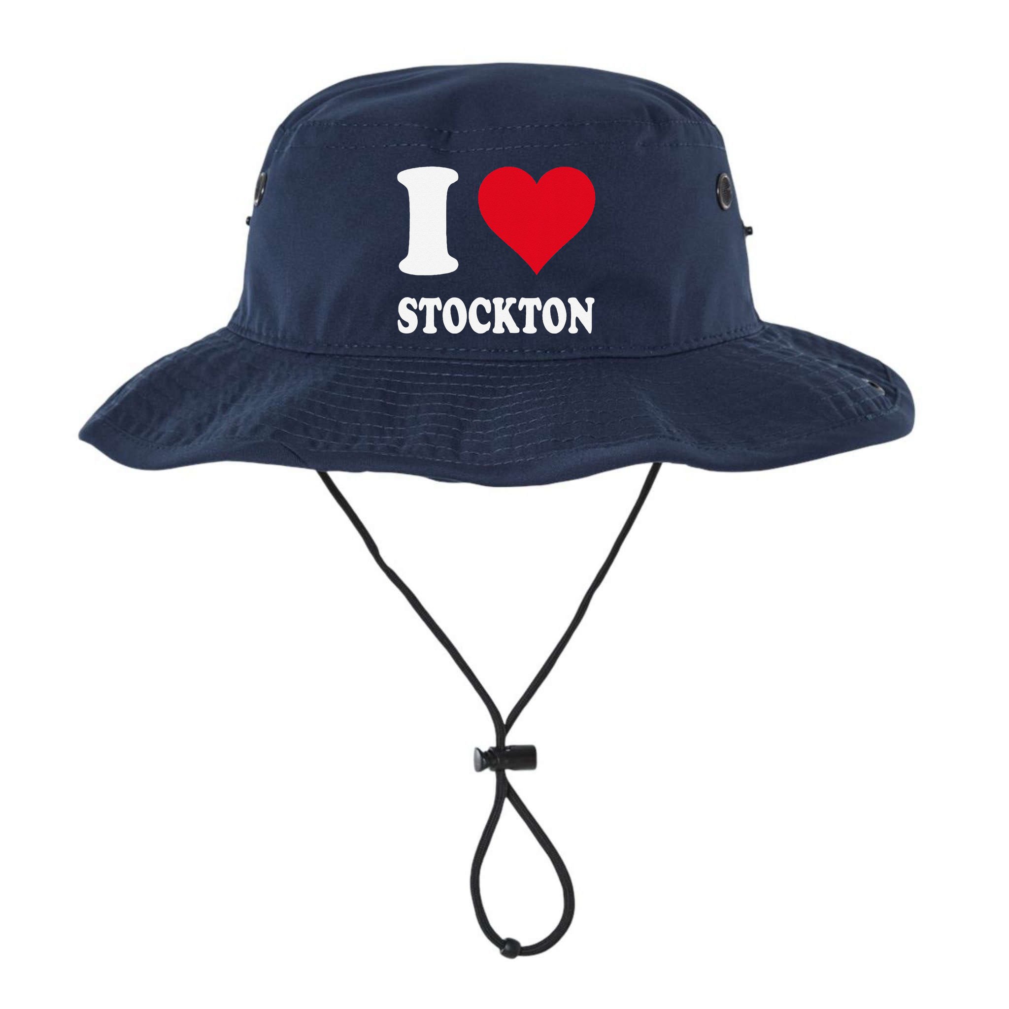 Red Heart I Love Stockton Bucket Hat