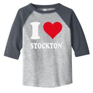 Red Heart I Love Stockton Toddler Fine Jersey T-Shirt