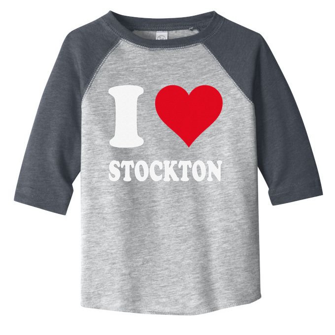 Red Heart I Love Stockton Toddler Fine Jersey T-Shirt