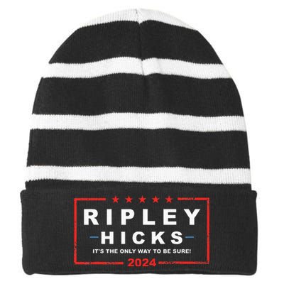 Ripley Hicks ItS The Only Way To Be Sure! 2024 Apparel Striped Beanie with Solid Band