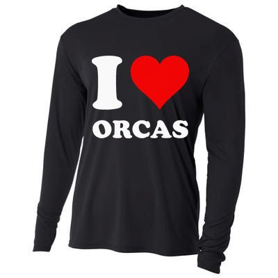 Red Heart I Love Orcas Cooling Performance Long Sleeve Crew