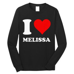 Red Heart I Love Melissa Long Sleeve Shirt