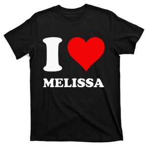 Red Heart I Love Melissa T-Shirt