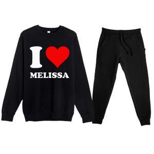 Red Heart I Love Melissa Premium Crewneck Sweatsuit Set