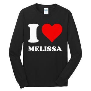 Red Heart I Love Melissa Tall Long Sleeve T-Shirt