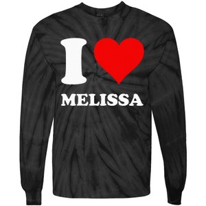 Red Heart I Love Melissa Tie-Dye Long Sleeve Shirt