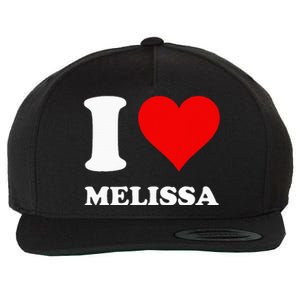 Red Heart I Love Melissa Wool Snapback Cap