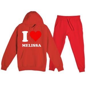 Red Heart I Love Melissa Premium Hooded Sweatsuit Set