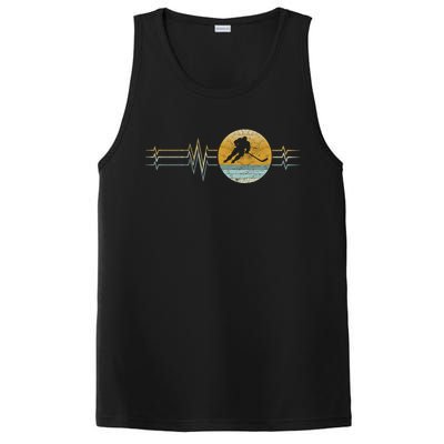 Retro Heartbeat Ice Hockey Sport Lifeline Vintage Gift PosiCharge Competitor Tank