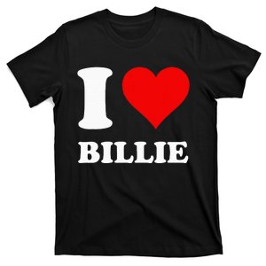 Red Heart I Love Billie T-Shirt