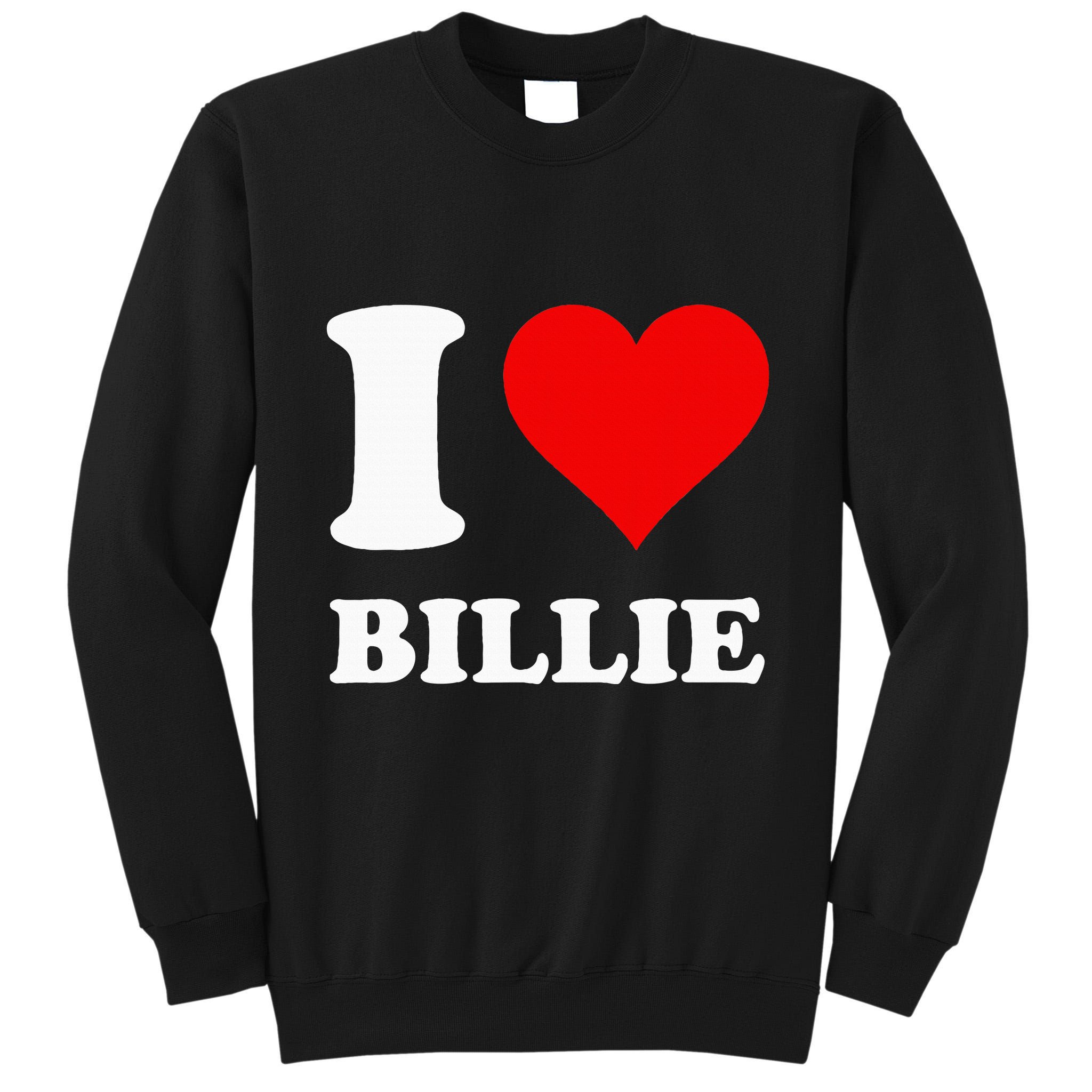 Red Heart I Love Billie Tall Sweatshirt