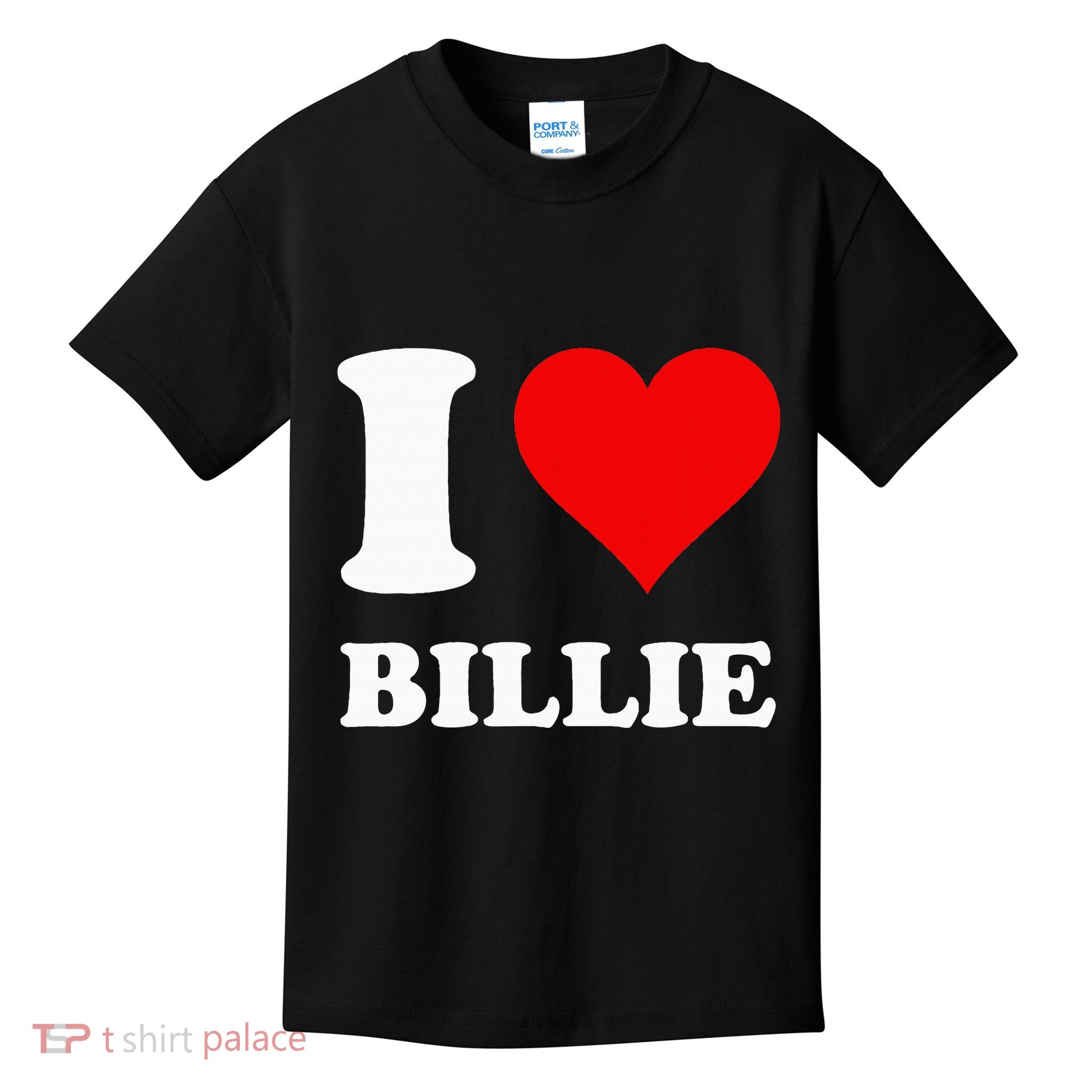 Red Heart I Love Billie Kids T-Shirt