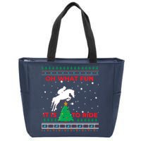 Riding Hunter Jumper Horse Zip Tote Bag