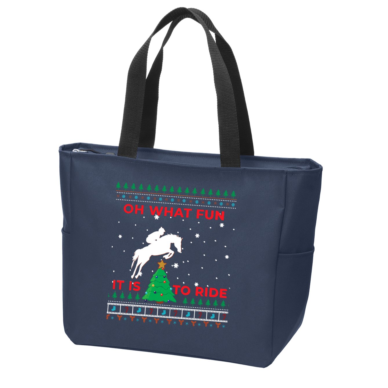 Riding Hunter Jumper Horse Zip Tote Bag