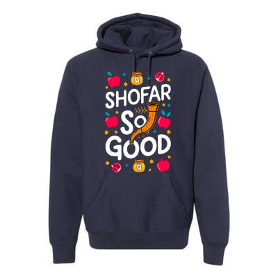 Rosh Hashanah Jewish New Year Shana Tova Apple Honey Shofar Premium Hoodie