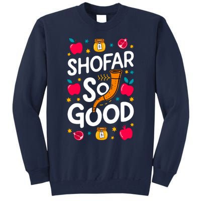 Rosh Hashanah Jewish New Year Shana Tova Apple Honey Shofar Tall Sweatshirt