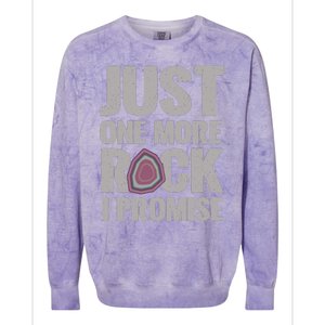 Rock Hounding Just One More Rock I Promise Geologist Colorblast Crewneck Sweatshirt