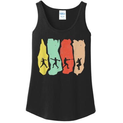 Retro Hammer Javelin Discus Shot Put Track And Field Thrower Ladies Essential Tank