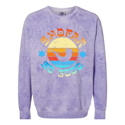 Rosh Hashanah Jewish New Year Shofar So Good Shana Tova! Colorblast Crewneck Sweatshirt