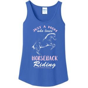 Riding Horse Just A Mom Horseback Rider Horseback Riding Gift Ladies Essential Tank