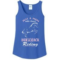 Riding Horse Just A Mom Horseback Rider Horseback Riding Gift Ladies Essential Tank