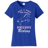 Riding Horse Just A Mom Horseback Rider Horseback Riding Gift Women's T-Shirt