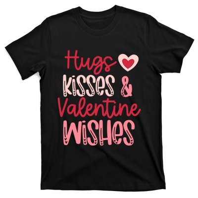 Romantic Hugs Kisses And Valentine Wishes Love Apparel T-Shirt