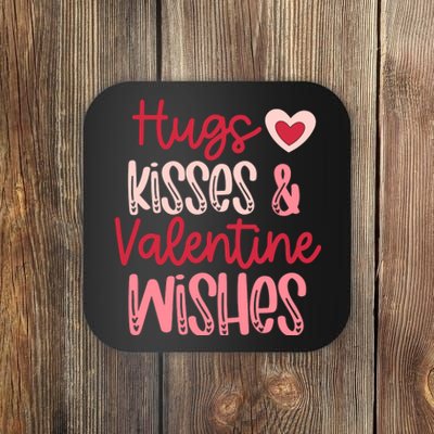 Romantic Hugs Kisses And Valentine Wishes Love Apparel Coaster