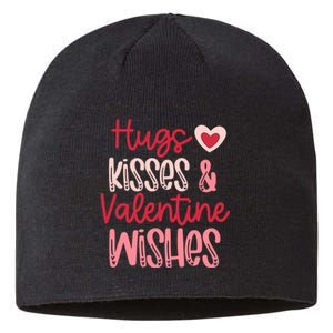 Romantic Hugs Kisses And Valentine Wishes Love Apparel Sustainable Beanie