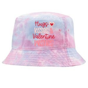 Romantic Hugs Kisses And Valentine Wishes Love Apparel Tie-Dyed Bucket Hat