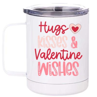 Romantic Hugs Kisses And Valentine Wishes Love Apparel 12 oz Stainless Steel Tumbler Cup