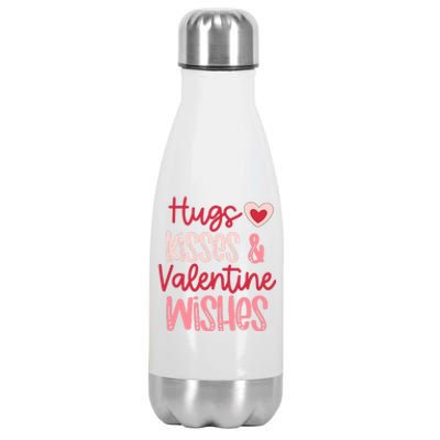 Romantic Hugs Kisses And Valentine Wishes Love Apparel Stainless Steel Insulated Water Bottle