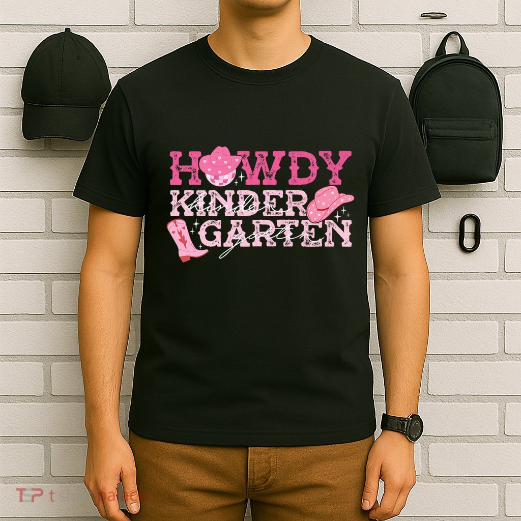 Retro Howdy Kindergarten Cowgirl Western Rodeo For School T-Shirt