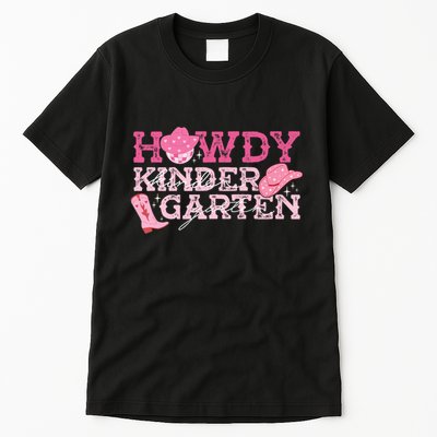 Retro Howdy Kindergarten Cowgirl Western Rodeo For School Tall T-Shirt