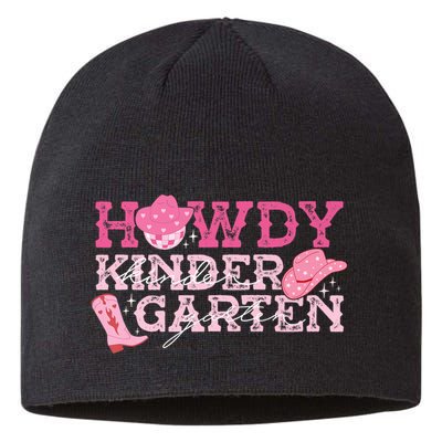 Retro Howdy Kindergarten Cowgirl Western Rodeo For School Sustainable Beanie