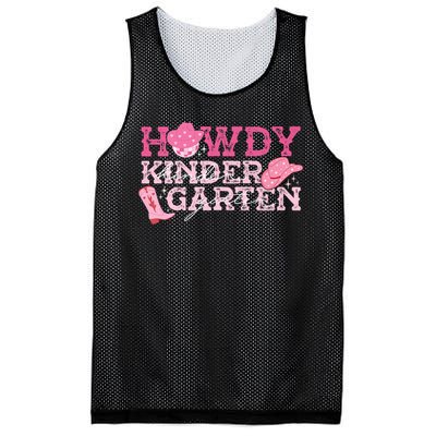 Retro Howdy Kindergarten Cowgirl Western Rodeo For School Mesh Reversible Basketball Jersey Tank