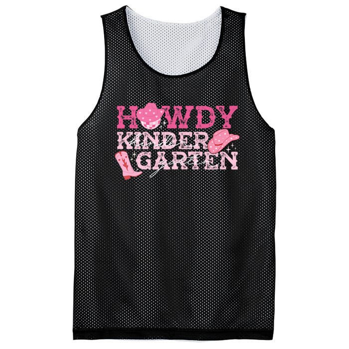 Retro Howdy Kindergarten Cowgirl Western Rodeo For School Mesh Reversible Basketball Jersey Tank