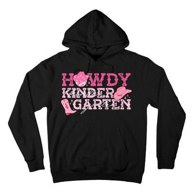 Retro Howdy Kindergarten Cowgirl Western Rodeo For School Tall Hoodie