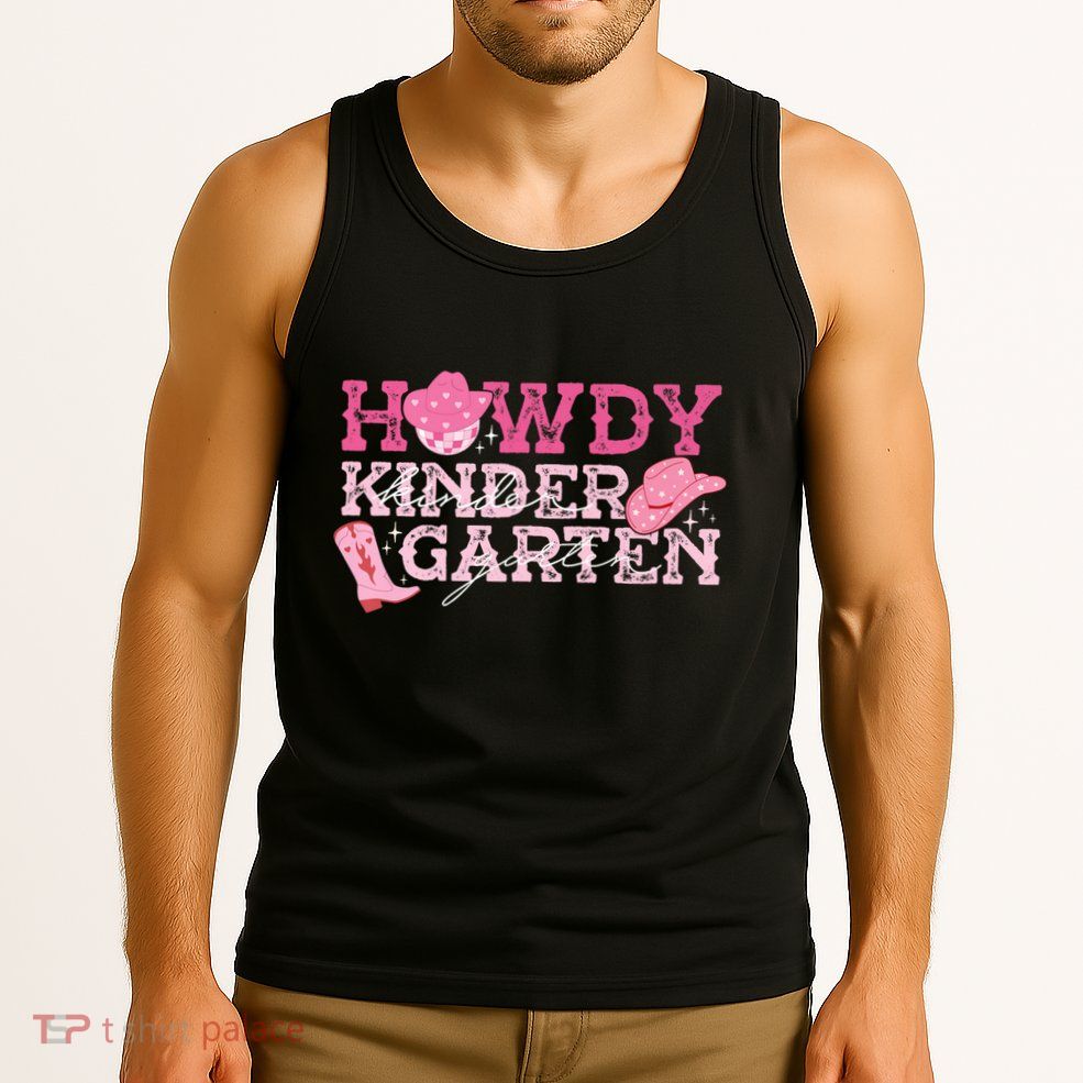 Retro Howdy Kindergarten Cowgirl Western Rodeo For School Tank Top