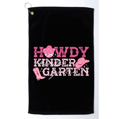Retro Howdy Kindergarten Cowgirl Western Rodeo For School Golf Towel