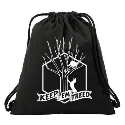 Raccoon Hunting Keep Em' Treed Vinatage Hunting Gear Meaningful Gift Drawstring Bag