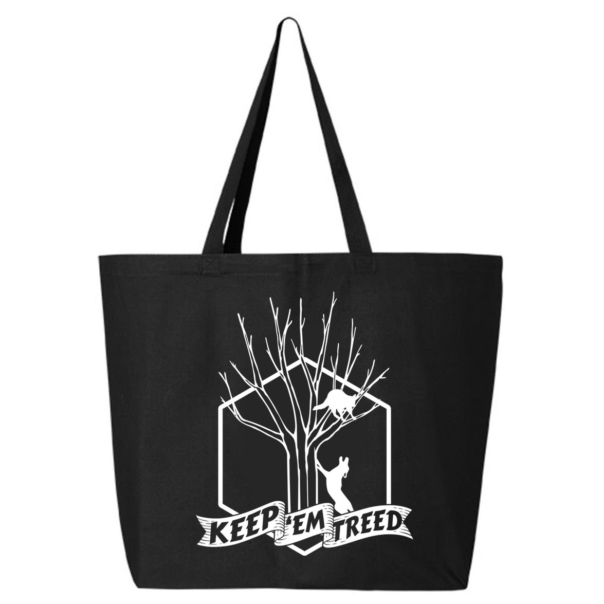 Raccoon Hunting Keep Em' Treed Vinatage Hunting Gear Meaningful Gift 25L Jumbo Tote