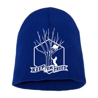Raccoon Hunting Keep Em' Treed Vinatage Hunting Gear Meaningful Gift Short Acrylic Beanie