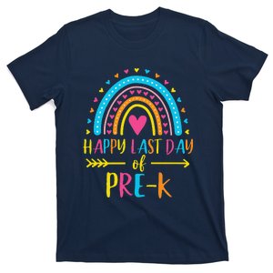 Rainbow Happy Last Day Of Prek School Teacher T-Shirt