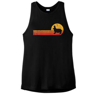 Retro Hippo Lover Funny Hippo Vintage Ladies PosiCharge Tri-Blend Wicking Tank