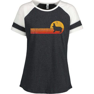 Retro Hippo Lover Funny Hippo Vintage Enza Ladies Jersey Colorblock Tee