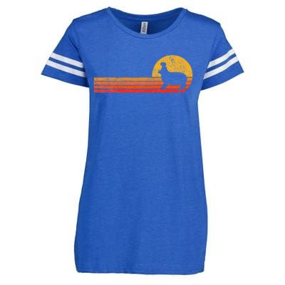 Retro Hippo Lover Funny Hippo Vintage Enza Ladies Jersey Football T-Shirt